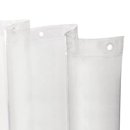 Kenney Mfg Microban Protected Lightweight PEVA Shower Liner, 70in W x 72in H, Clear, 2-Pack MB61122PK2